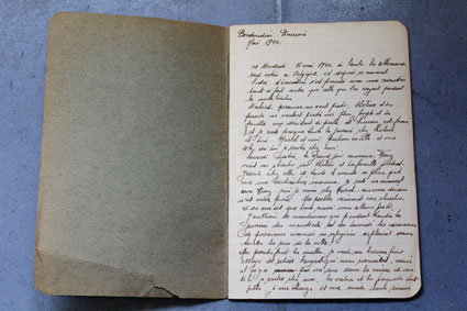 François Berdondini’s personal diary, 1940. (CegeSoma AA2236)