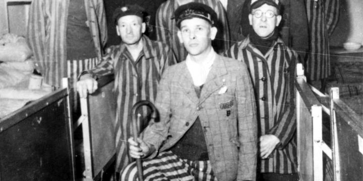 Gevangenen in het concentratiekamp Buchenwald, 1945, coll. Cattoir, Beeld nr. 168867, CegeSoma/Rijksarchief, alle rechten voorbehouden.