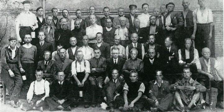 Group of Belgians liberated from camp Vernet in July 1940.