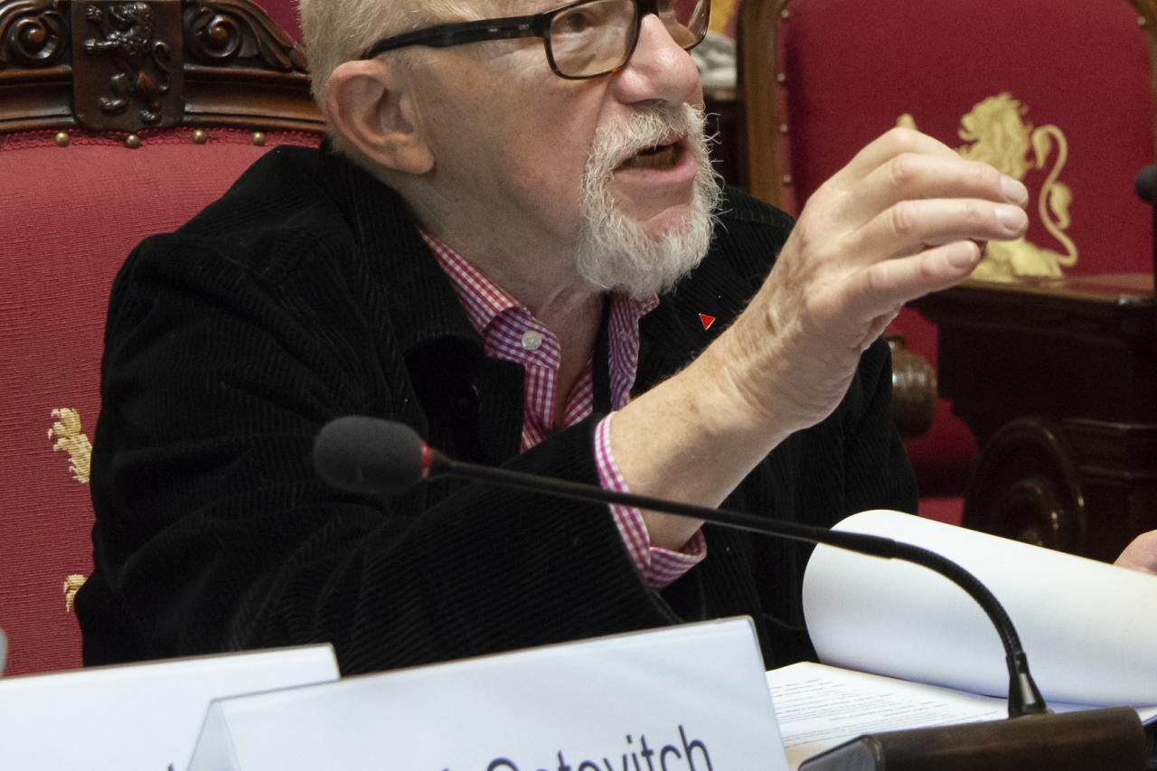 José Gotovitch at the Senate in 2019 to mark the 50th anniversary of CegeSoma/State Archives.